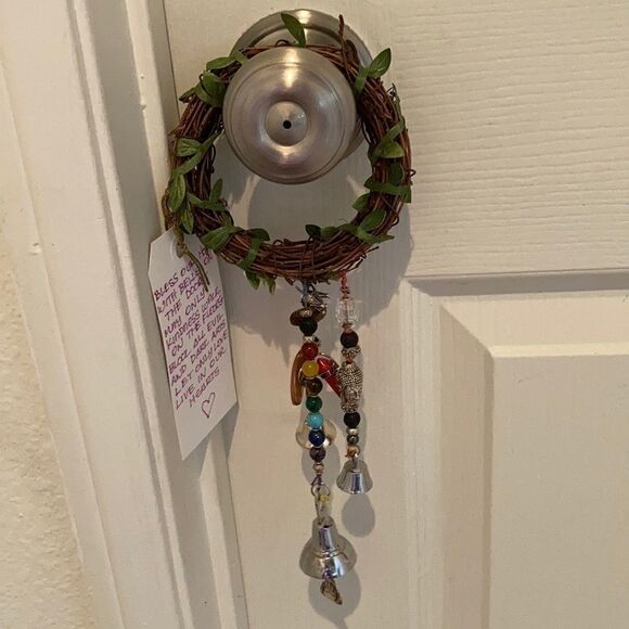 NWT handmade Door Blessings by Dani bells beads Buddha crystals - Picture 2 of 8